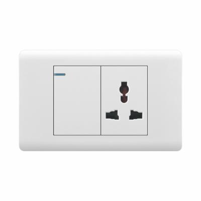 China Residential/multi-purpose 120*75mm size all ine one switch socket wall switch universal tomacorriente for sale