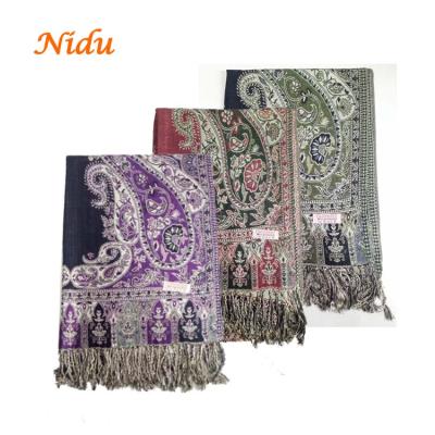 China New Arrival Jacquard Pashmina Scarf Multi Colors Elegant Viscous Stole Shawl Popular Shawl for sale