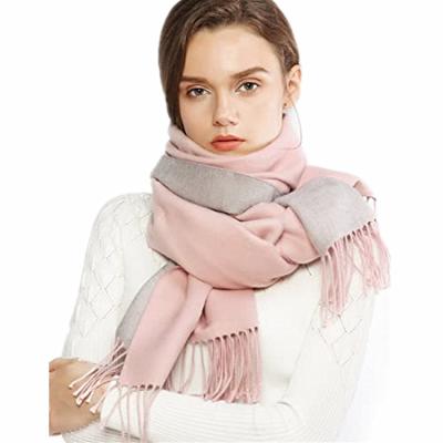 China Cotton Nidu Winter Scarf Pashmina Shawl Wrap For Women Party Dress Reversible Thick Warm Bridal Wedding Bridesmaid Long Large for sale