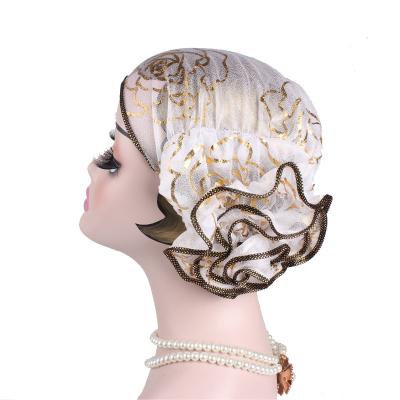 China New Dobby Style Turban Flower Printed Headscarf Hijab Chemo Turban Islamic Muslim Women Good Quality Ladies Hat for sale