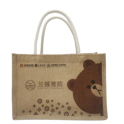 China Strong Bottom Quality MOQ Fashion Packaging Jute Bag Handled Shopping Canvas Bag for sale