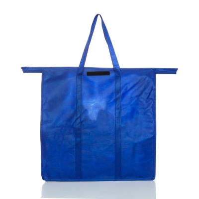 China Color Reusable Solid Non Woven Bag With Sticks On Top Recycled Shopping Tote Bag for sale