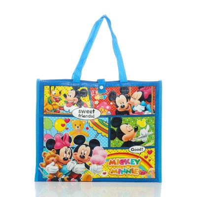 China Customized Handled Printing Extra Large Reusable Reusable Shopping Tote Bag Laminated PP Woven Bag for sale