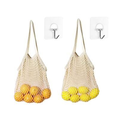 China Durable Reusable Grocery Bags, Net Shopping Handbag, Vegetable And Fruit Long Bag Handle Net Packaging for sale