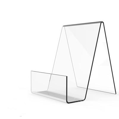 China Eco-friendly custom wholesale acrylic shelf/transparent acrylic display easel/transparent tablet holder for sale