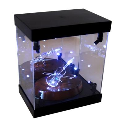 China Small Eco-friendly Acrylic RGB Led Display Box Toy Display Box With Plug for sale