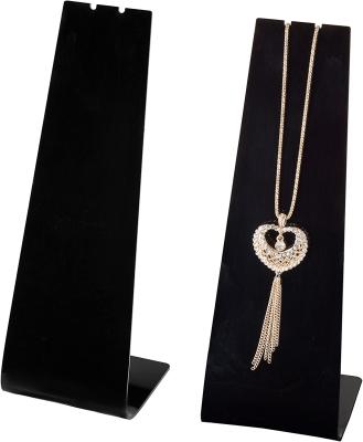 China Eco - Friendly Custom Jewelry Accessories Stand Up Black Acrylic Necklace Display Stand for sale