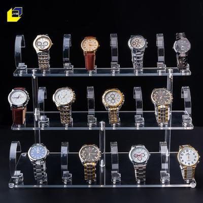 China Custom LOGO Acrylic High Transparency Acrylic Watch Displays Rack 24 Racks, for sale