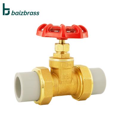 China General Factory Price PPR Pipe Fittings Brass Gate Valve For Water Supply 20mm-32mm for sale