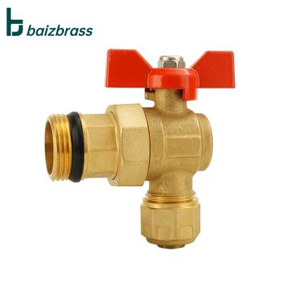 China General Brass Color Pipe Ball Valve Aluminum Plastic Brass Angle Valve With Male Thread for sale