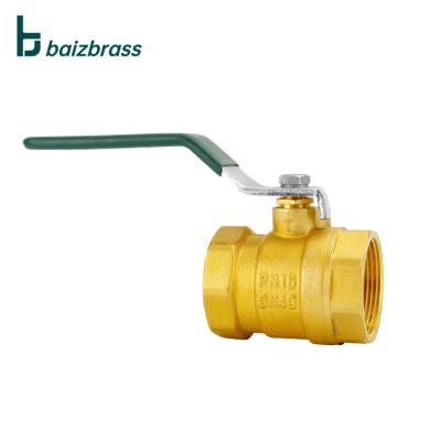 China General Manufacture Manual Smart Shut Off Valves Green Long Handle Brass Ball Valve For Water Control for sale