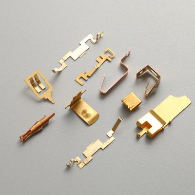 China Custom Stamping Brass Copper Silver Parts Customzied Electrical Contact Stainless Steel Electric Battery Spring for sale