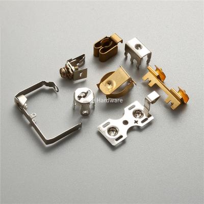 China Bending Battery Plating Battery Copper Silver Spring Contact Customzied Shrapnel for sale