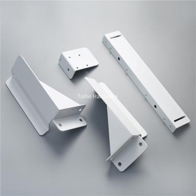 China Factory Aluminum Powder Coating White Stamped Paint Bracket for sale