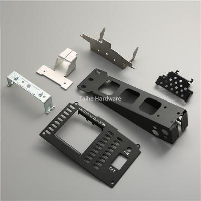 China OEM Service Aluminum White Bracket Black Powder Coat Steel Metal L Stamping for sale