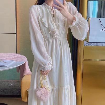 China Anti-Static Silk Chiffon Print Women Dresses Big Swing Casual Modern Lady Clothes Hawaiian Dresses Women Summer Casual for sale