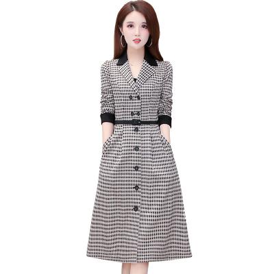 China Hot Sale Anti-Static Elegant Polka Dot Slim Long Sleeves Women Floral Casual Dresses Best Fashion Wear Dresses for sale