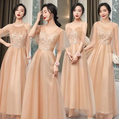 China New Delicate Embroidery High Quality Anti-wrinkle Embroidery New Bride Gauze Lace Wedding Dresses Jewel Neck Slim Wedding for sale