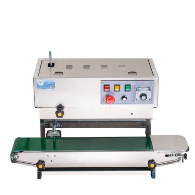 China FR-880LW Food Date Printed Vertical Continuous Automatic Sealer Machine Aluminum Foil Food Bag Heat Sealing Machinery for sale