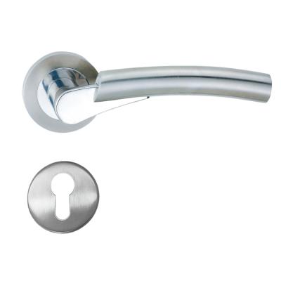 China Luxury High Quality Modern 304 Stainless Steel Hotel Lever Lock Handle Apartment Door Handle Bedroom Door Lock Handle for sale