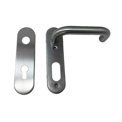 China New Factory Price Modern Design Luxury Lever Handle On The Plate Door Lock Handle For Glass Door for sale