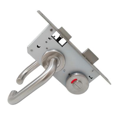 China 304 grade stainless steel high security stainless steel public toilet door lock with green and red indication for sale