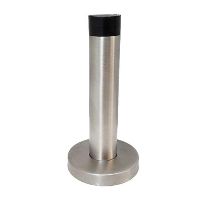 China Modern Made in China T Shape Cylindrical Black Door Stopper Bathroom Hotel Stainless Steel Rubber Door Stopper for sale