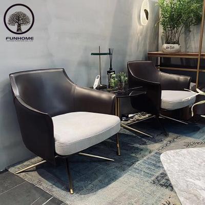 China New Design Reclining Lounge Chair Set Leather Club Chair Leather Armchair for sale