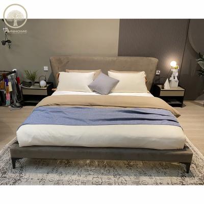 China Modern Modern Furniture Designer Fabric Bed Double Bed Design Furniture for sale