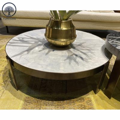 China Modern top coffee table marble top lift top coffee table round marble top coffee table for sale