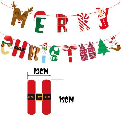 China Gift Toy Original Christmas letter hanging flag Christmas red and green balloon decoration package Merry Christmas banner spiral for sale