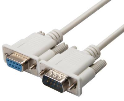 China 10m Serial  RS232 Com white Male to Female Extension Cable Lead DB9 M TO DB9 F for sale