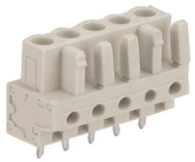 China Female connector; with straight pins;with 2 locking latches; pin spacing 5 mm / 0.197 in for sale