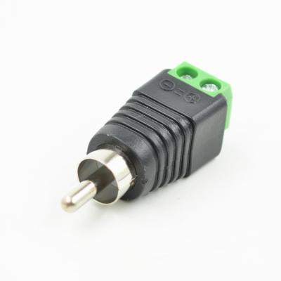 China UTP Cat5/Cat6 Cable Audio/Video AV Male RCA to Screw Terminal Blocks for sale