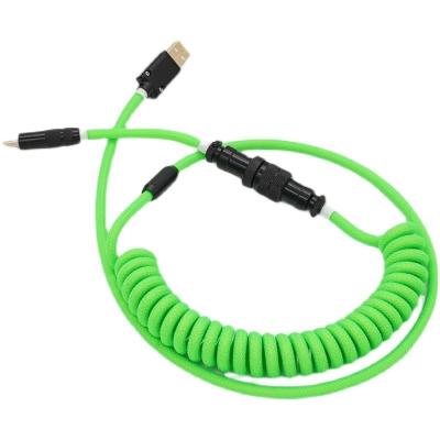 China Sectional Type C USB Charging Cable Mechanical Keyboard Coiled Data Charge Cable Kit for sale