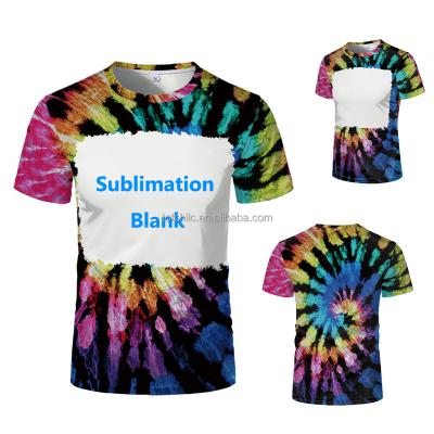 China Blank Sublimation Blanket Clothes Heat Transfer Printing Bleached T-Shirt For Men Women And Kids for sale