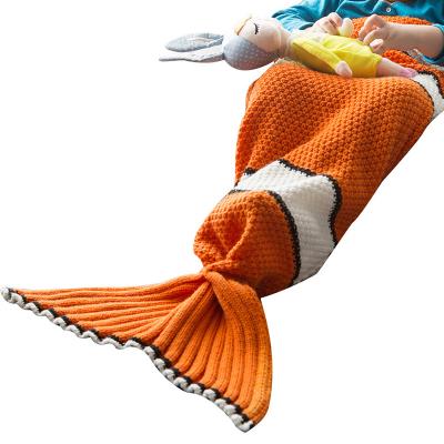 China Cotton fish designed knitted blankets for children for sale