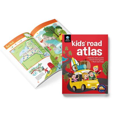 China Libros de la actividad de los niños del cartón de la cubierta suave, Art Paper Road Atlas Books en venta