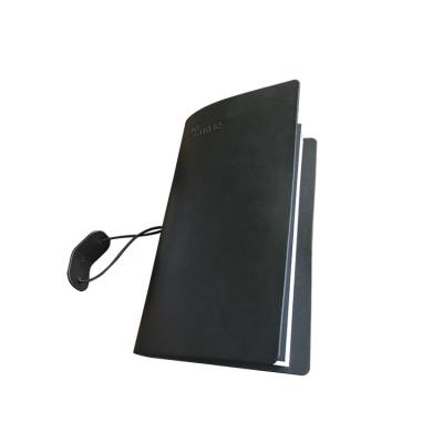 China Round Corner A5 Pu Leather Notebook Elastic Closer Heat Embossing Cover Finishing for sale