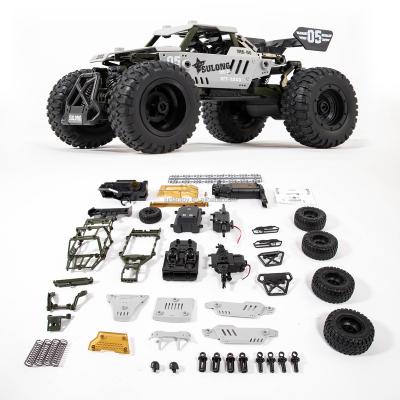 China Educational Buggy 1:18 Runner Building Diy Assembly STEM RC Building Truck Car Toy Smart Assembly Kit USA Warehouse Remote Control Spot for sale