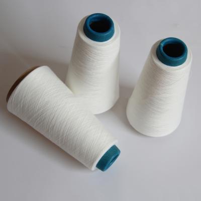 China Anti-pilling High Tenacity Polyester Wholesale 100% Virgin 30s/1 Semi Dull Raw White Ring Spun Yarn for sale