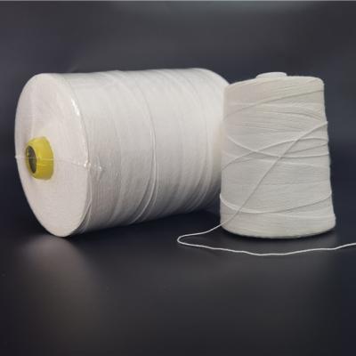 China Anti-pilling Bag 1kg/cone 10/3 10/4 Sewing Thread 100% High Tenacity Polyester Yarns White Polyester Bag Closing Yarn For Industrial Use for sale