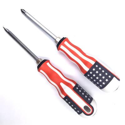 China Professional Multifuction American Flag Handle 2 Way Telescopic Screwdriver for sale