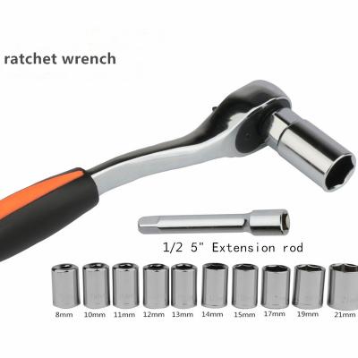 China Other Wholesale Professional Socket Wrench Spanner Tool Quick Release Ratchet Wrench Set for sale