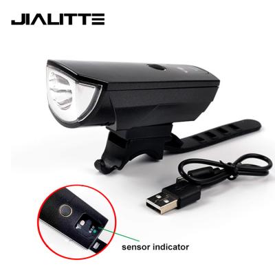 China Jialitte B054 Built-in SUB Built-in Rechargeable Battery LED Strip Sensor Smart Bicycle Headlights T6 Waterproof Bicycle Front for sale