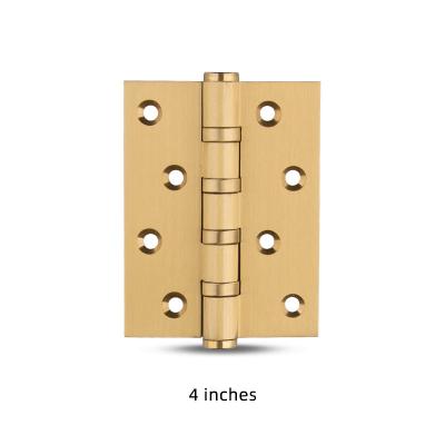 China Modern Real wood furniture folding hinge pure copper brass four inches / 5 inch bearing for sale