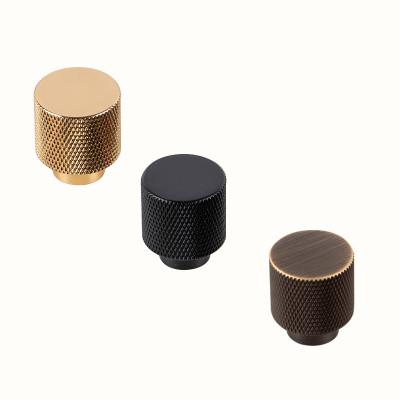 China Contemporary Solid brass knob drawer cabinets wardrobe puckering hardware furniture cupboard door handle for sale