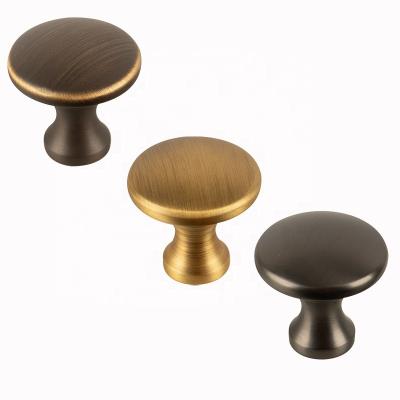 China Modern Solid brass handle office furniture kitchen drawer bedroom closet pure bronze handle for sale