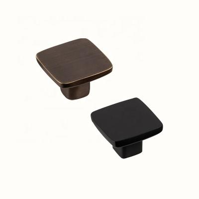 China Modern Square contracted indoor cabinet drawer door handle office furniture hardware fittings puckering knob for sale