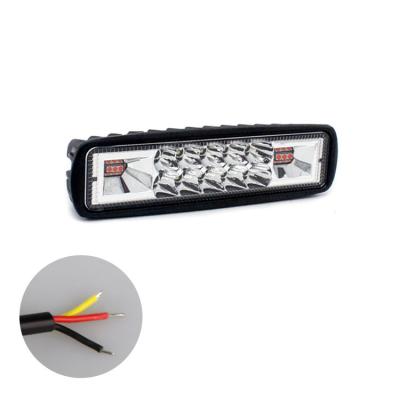 China Flash 12v LED Blue Red Plastic Work Light 48W Plastic Driving Fog Lamp Spotlight For ATV Vehicle Tractor Car Motorcycle for sale